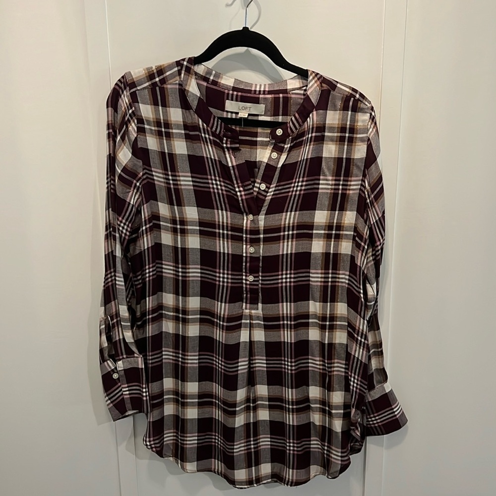 Loft Plaid Top